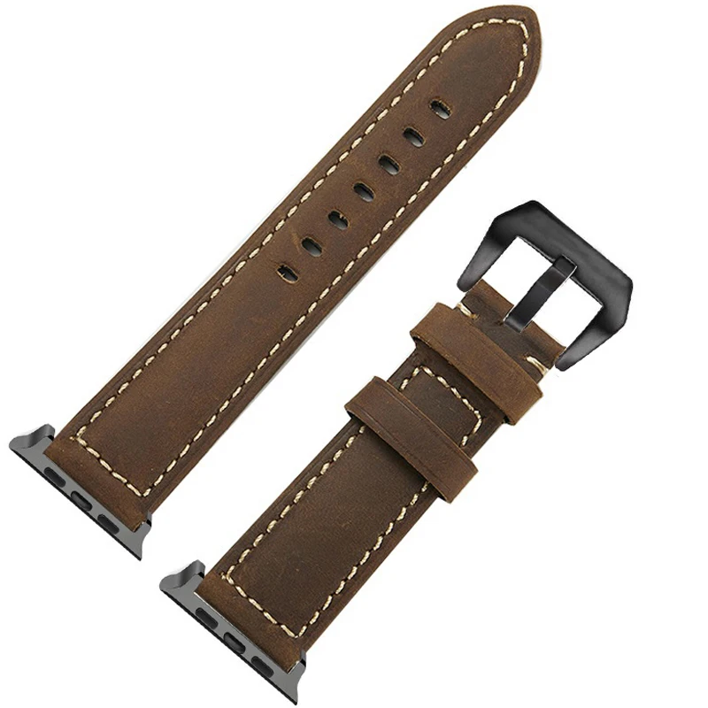 Аксессуары для часов Apple Watch Band 44 мм 42 коричневый матовый кожаный ремешок аpple 40 38