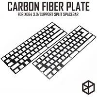60 aluminum mechanical keyboard carbon fiber plate support xd60 xd64 3 0 v3 0 gh60 support split spacebar 3u spacebar