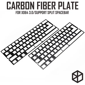 60 aluminum mechanical keyboard carbon fiber plate support xd60 xd64 3 0 v3 0 gh60 support split spacebar 3u spacebar free global shipping