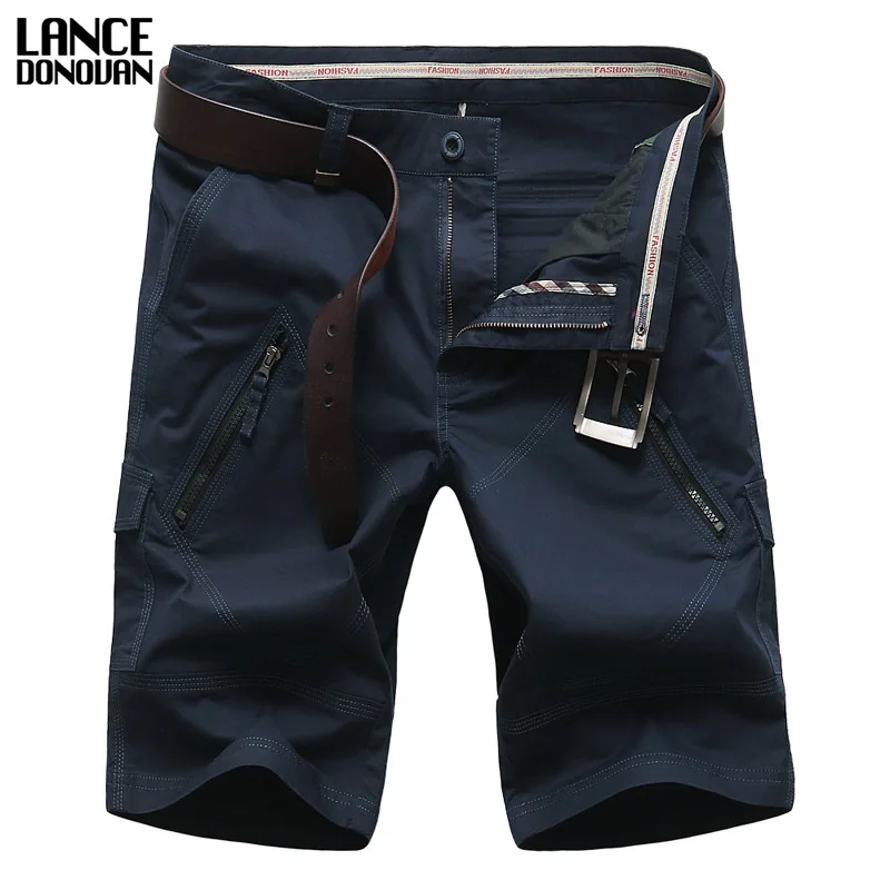LD1671 NO BELT DB Максимальная талия 50 дюймов 127 см шорты для мужчин летние модные мужские s Шорты повседневные Cago бермуды брюки плюс размер 44 46 48 - Цвет: LD1671 NO BELT DB