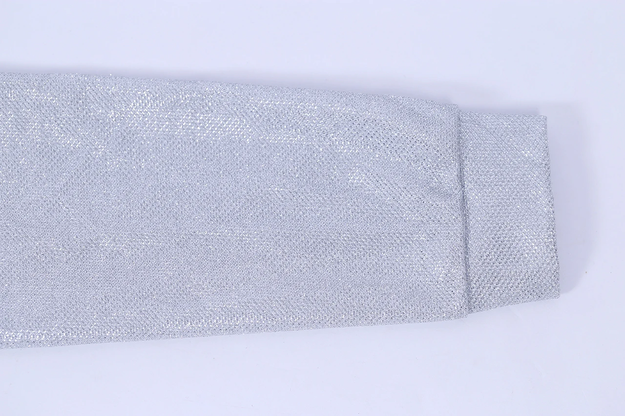 Женский Блестящий Комбинезон с открытыми плечами длинным рукавом|Женские