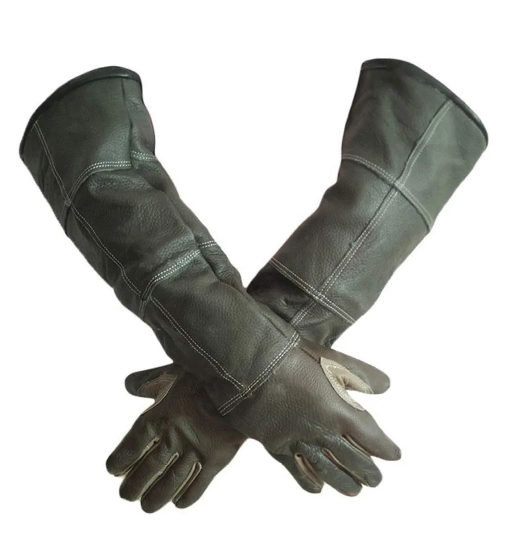 Перчатки из мягкой кожи с защитой от царапин и укусов маленькие|Защитные