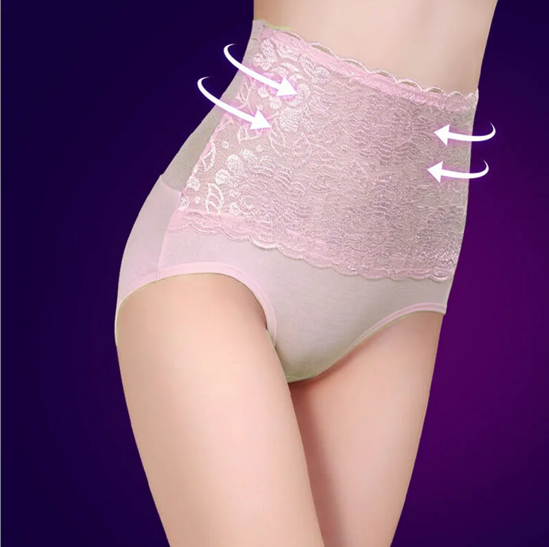 Hot Sale Sexy Lace Flower Panties Women Underwear High Waist Body Shaper Hip Intimates Briefs 6 Colors 1Pc | Женское нижнее белье