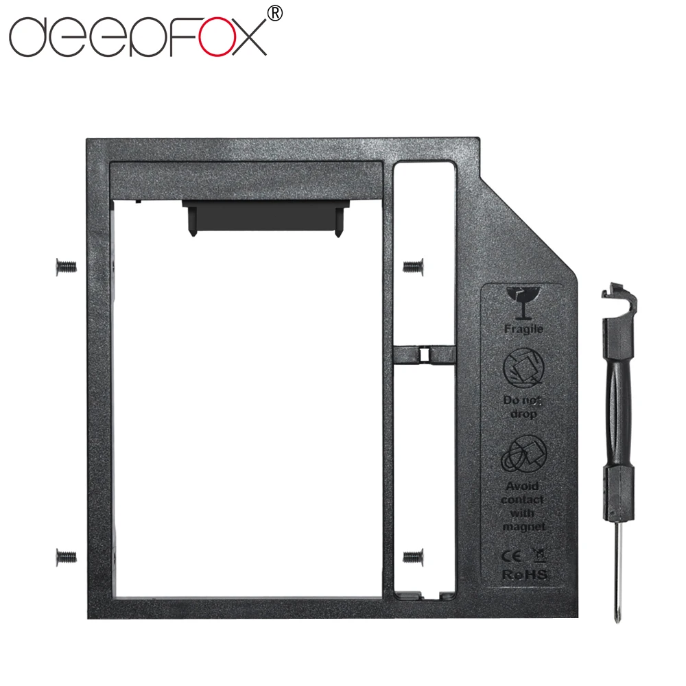 

Универсальный корпус DeepFox для второго жесткого диска, SATA 3,0, 9,5 мм для 2,5 "2 ТБ SSD чехол, корпус для жесткого диска для ноутбука, DVD-ROM, оптический ...
