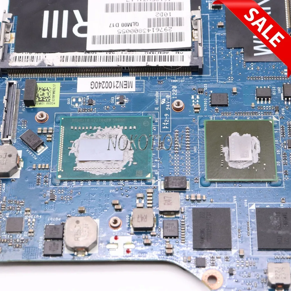 NOKOTION CN-05NJMH 05NJMH 5NJMH QLM00 LA-7841P материнская плата для ноутбука Dell XPS 14 L421x SR0N6 I7-3517U GT630M |