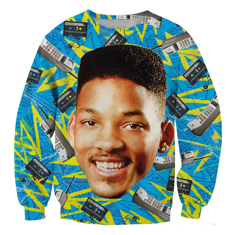 Повседневная Толстовка Свежий принц рождественский джемпер с вырезом под горло