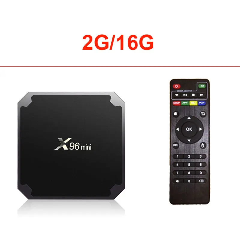Смарт тв приставка Андроид 7.1.2 X96 mini smart tv box 8/16 Gb память, 4K ТВ Бокс 4K*2K четырехъядерный Amlogic S905W поддерживает 2.4WIFI+IR кабель - Цвет: 2G16G