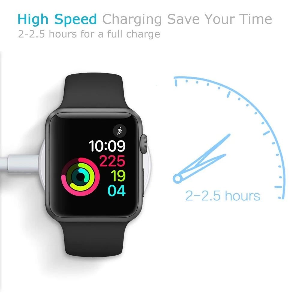 Магнитное зарядное устройство для Apple Watch USB Беспроводная зарядка 38 мм и 42 i Series 4 3 2