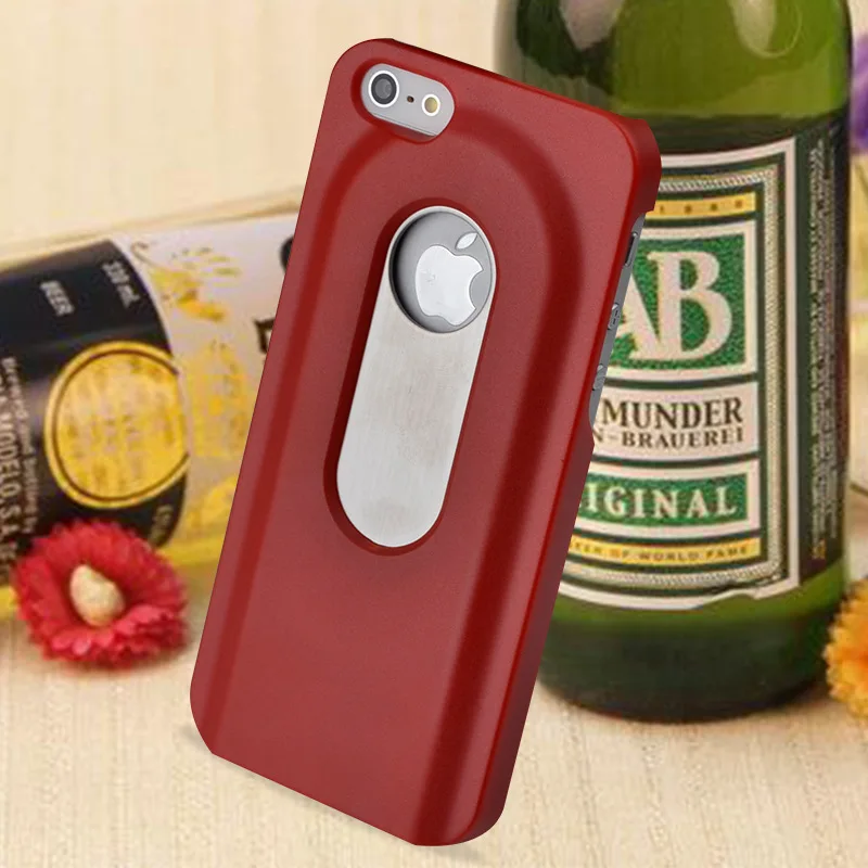 Beers Bottle Opener Hard Case for iPhone 5 5S SE 6 6S 7 8 Aluminum Back Cover Metal With Inner Stainless Steel New Arrival |