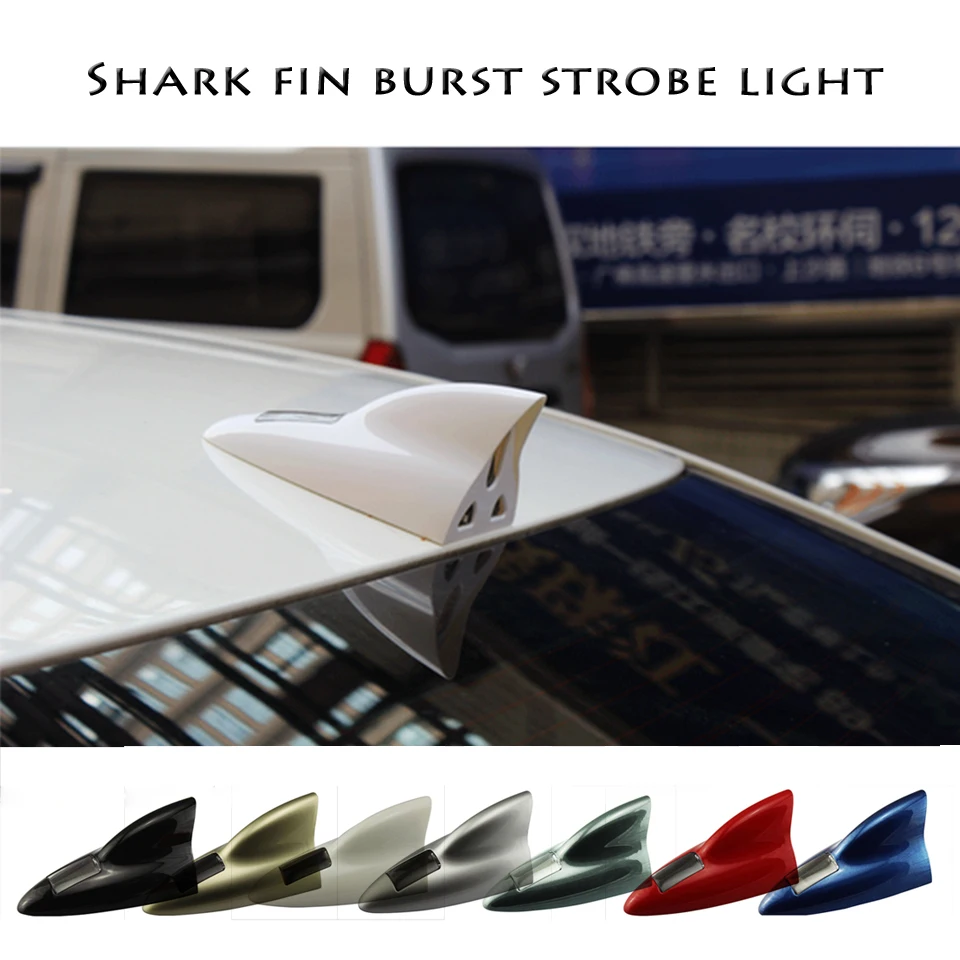Zdзапчасти Автомобильный светодиодный украшение для антенны в виде акульих