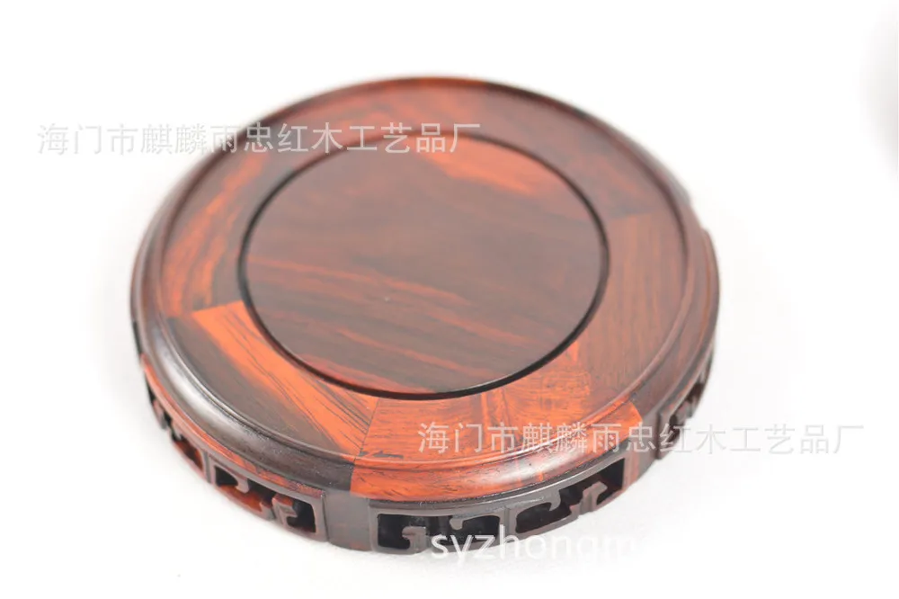 

[Rain] Zhong Rosewood fret mahogany pedestal jade teapot wood ornaments handmade boutique base