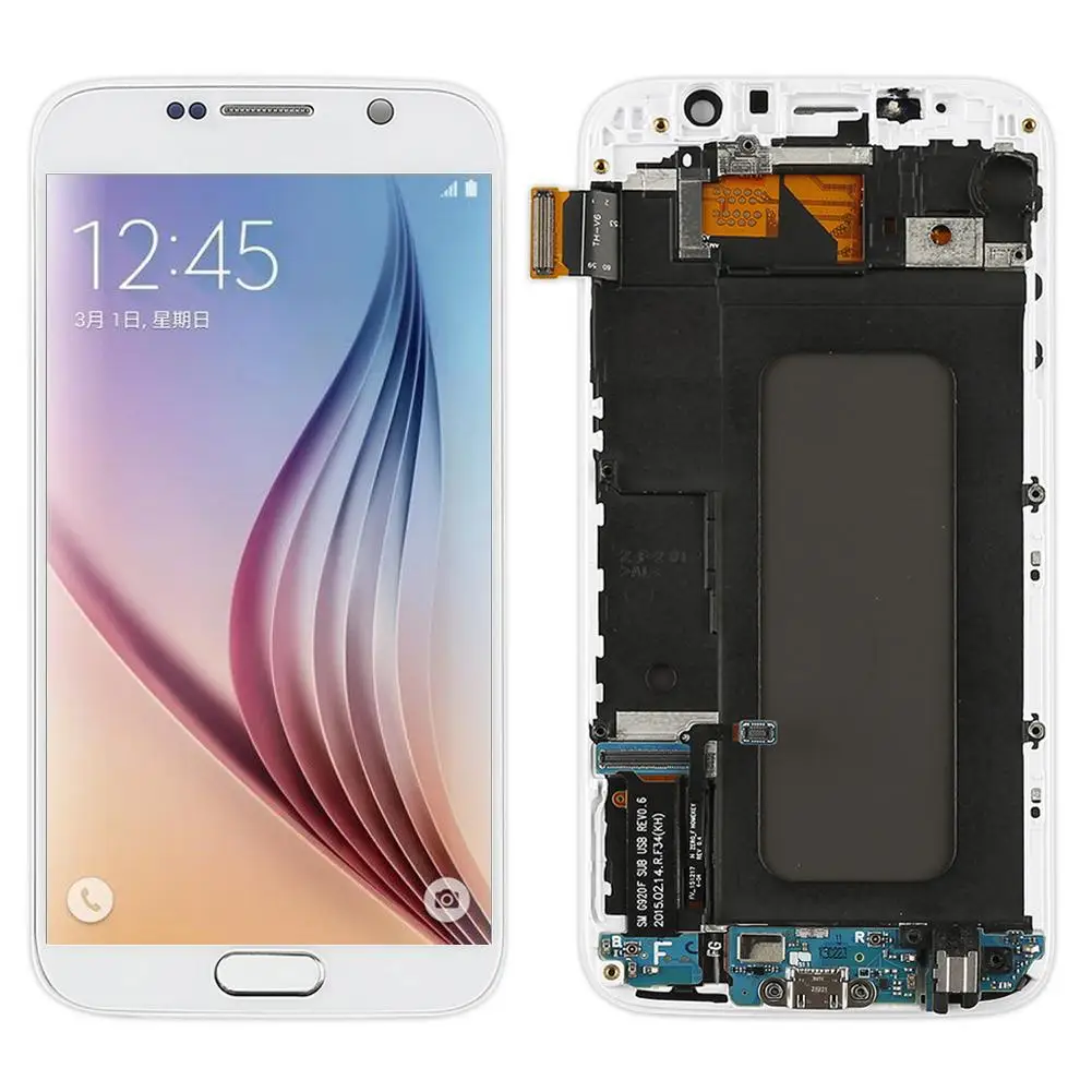 Для samsung Galaxy S6 lcd G920 G920F ЖК-дисплей дигитайзер сенсорный экран Замена G920f lcd для samsung S6 дисплей