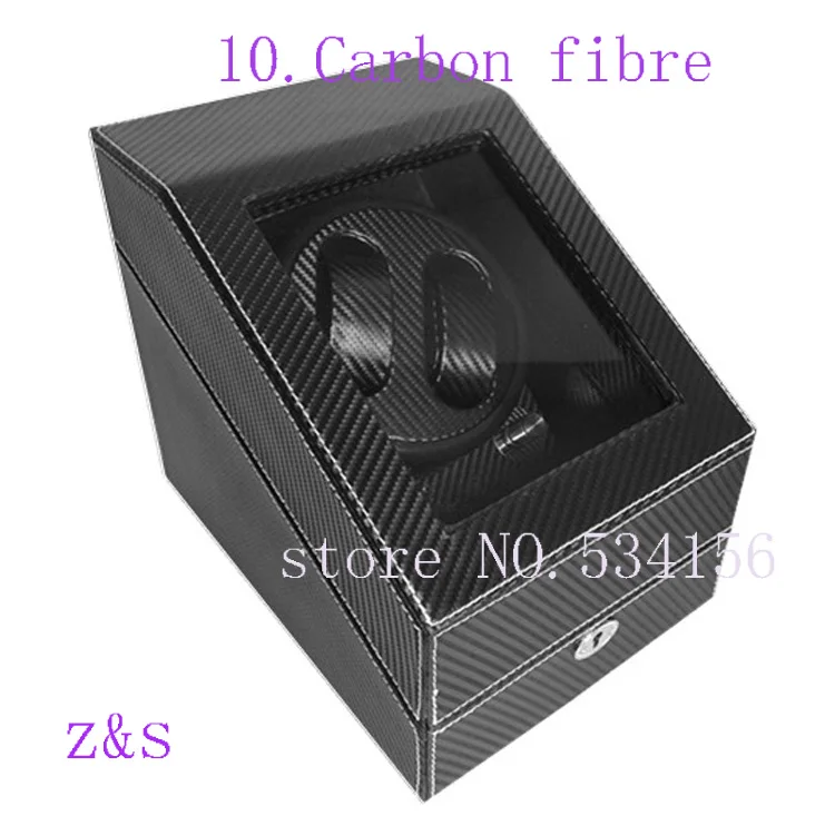 Carbon fibre 10 цветов Новые Роскошные вращающиеся автоматические вращающийся деревянный часы намоточный дисплей коробка высокого блеска пианино краски ЧАСЫ НАМОТКИ коробка ювелирных изделий - Цвет: Carbon fibre