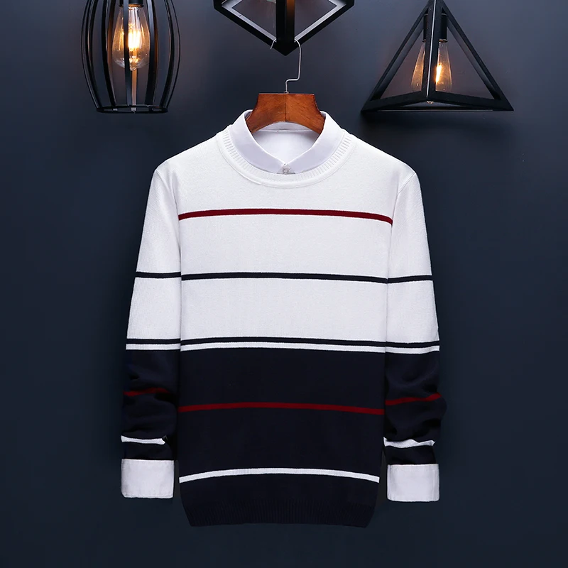 

2017 Hot Sale Men's Sweater Mens Winter Clothing Spring Autumn New Students Korean Casual Youth Striped Sweater Fashion Coats