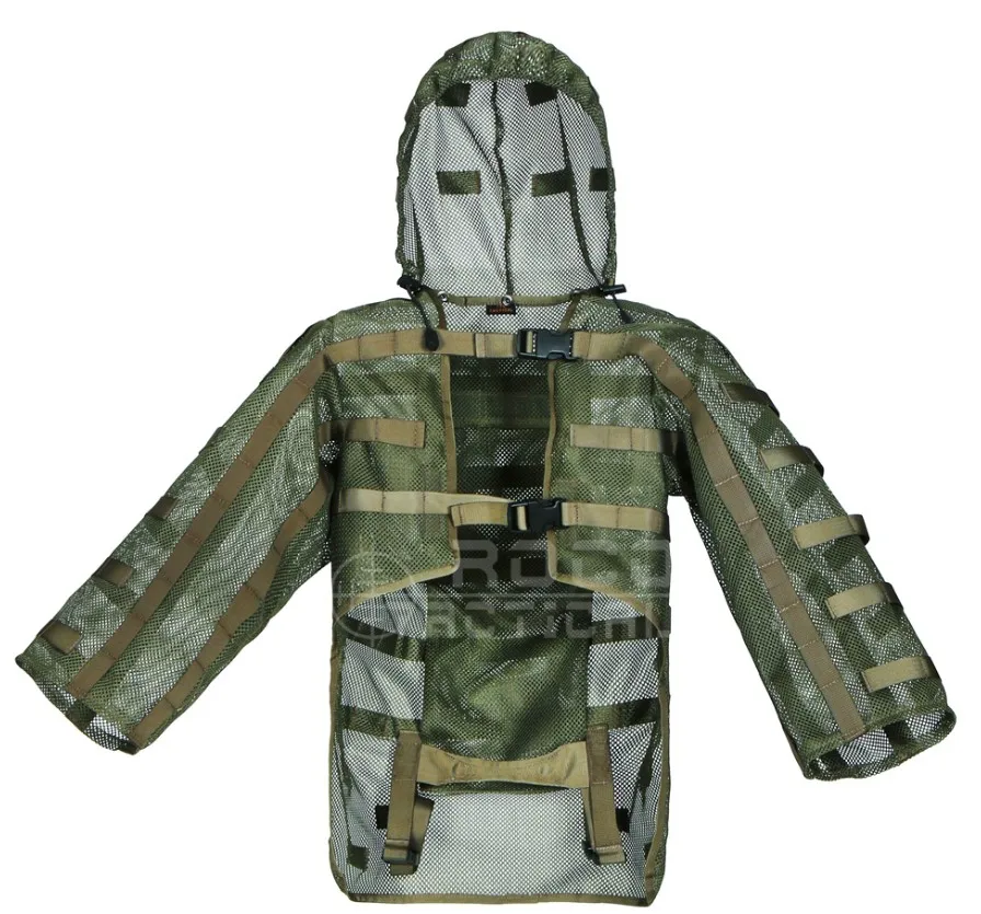 Army Green Снайпер Tog Ghillie костюм основа гидратация совместимые дышащие снайперские пальто Viper капюшоны армейский зеленый/черный - Цвет: Army Green