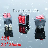 1pcslot yt159 rocker switch six foot double ship type switch switch with red indicator light free shipping