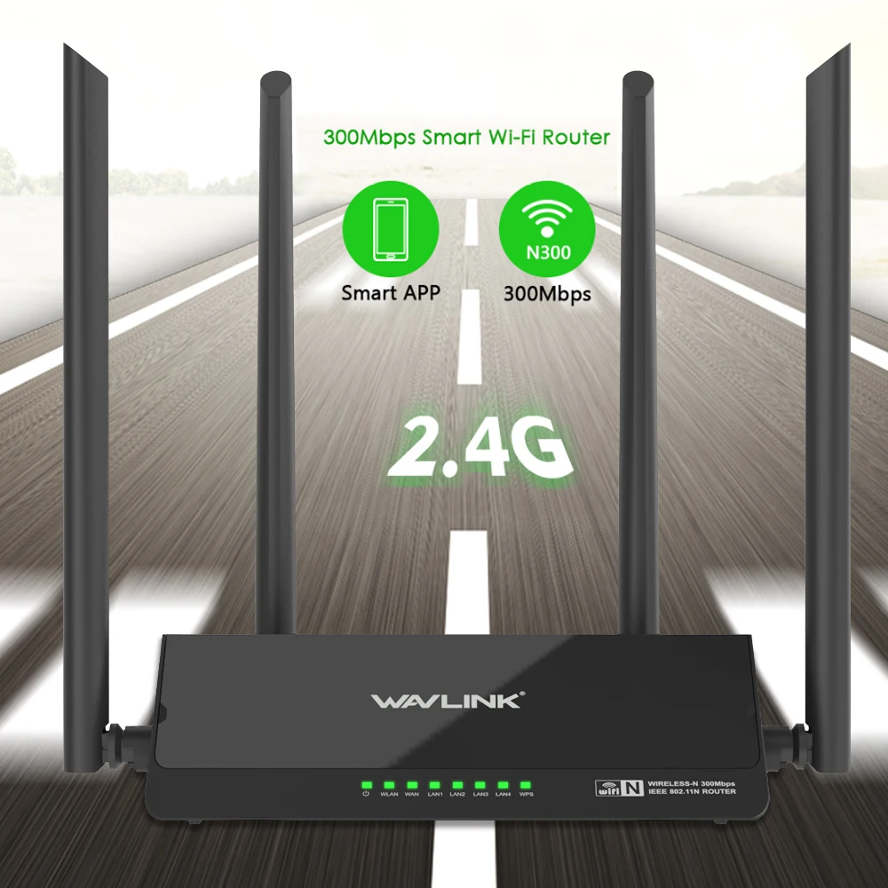 Wi Fi роутер Wavlink N300 300 Мбит/с 4 внешних антенны|access point|wifi routerrouter wireless |