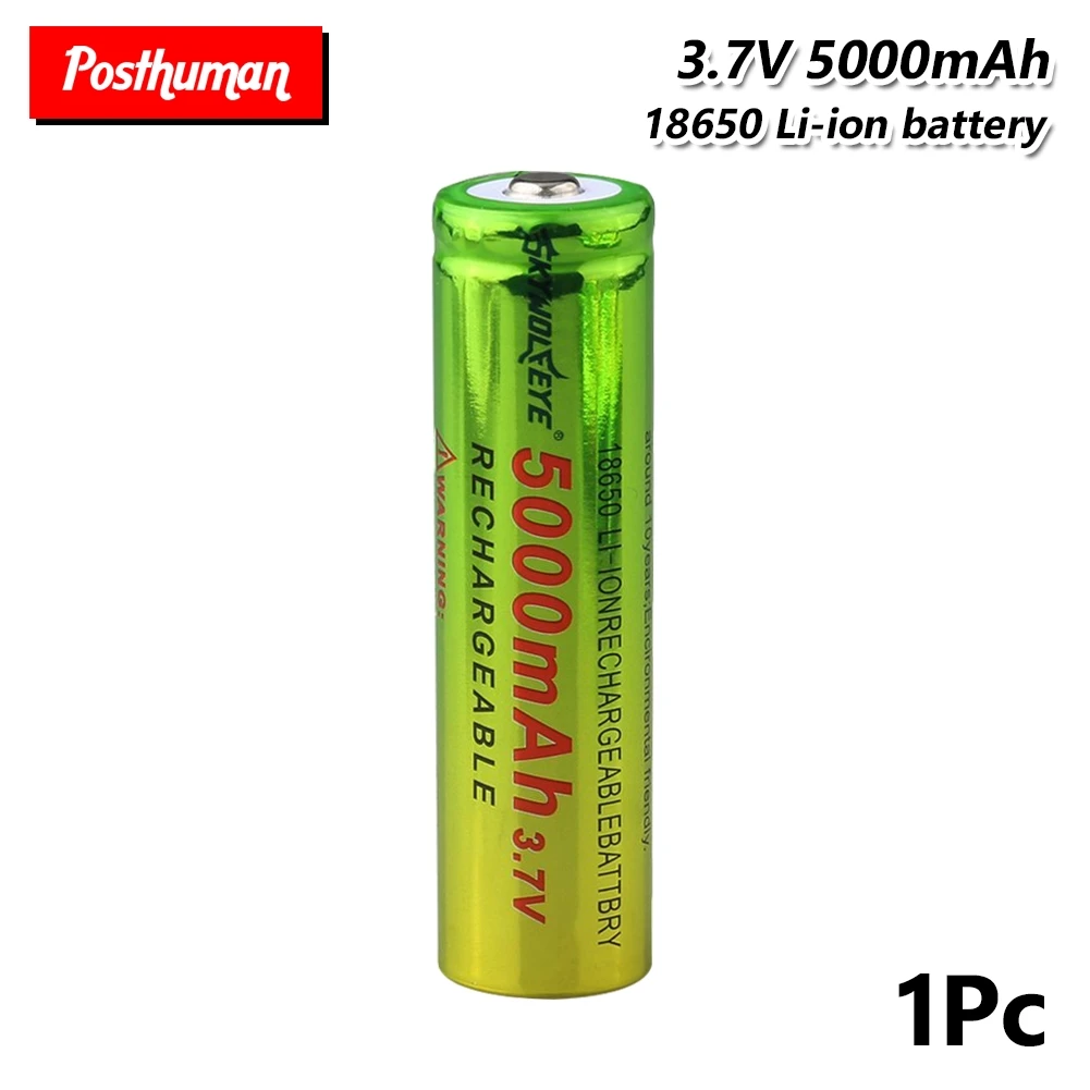 1 piece 1/2/4/6/8 шт. 18650 Li-Ion Батарея 5000 мА/ч, Перезаряжаемые батареи 3,7 V 18650 литий ионный Батарея клетки Замена - Цвет: 1 piece