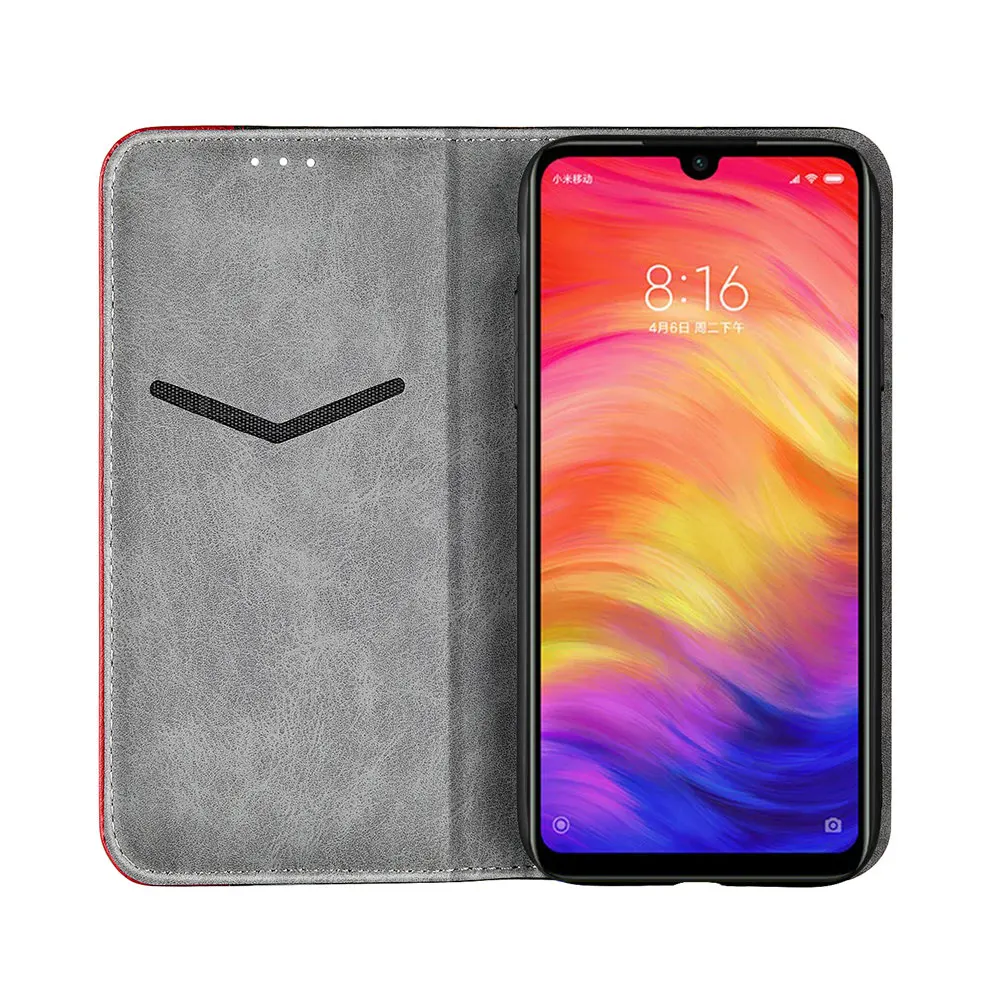 Кожаный чехол-книжка для Xiaomi Redmi 6A Note 7, роскошный Контрастный ЦВЕТНОЙ чехол для телефона с отделением для карт, для Redmi 5A Note 6 Pro