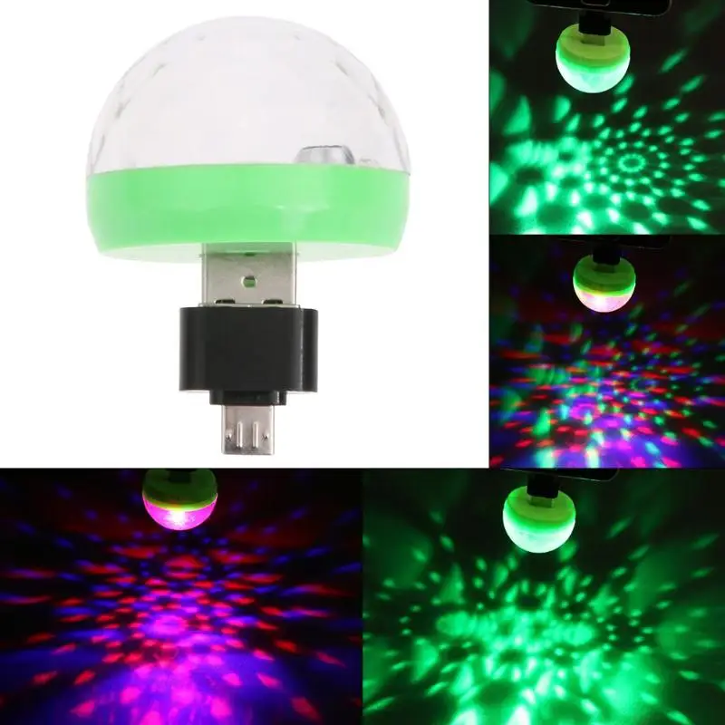Мини USB LED диско сценический светильник портативный хрустальный магический шар