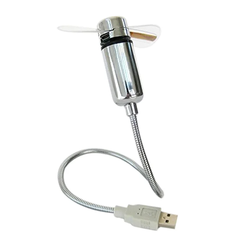 Мини USB вентилятор гаджеты гибкий гусиная шея светодиодный светильник USB Охлаждение мигающий температурный дисплей вентилятор для ПК ноутбук Настольный