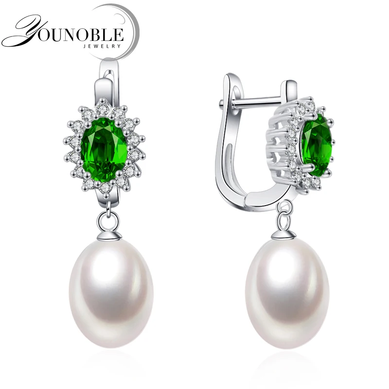 Женские серьги из натурального пресноводного жемчуга серебра 925 пробы подарок на