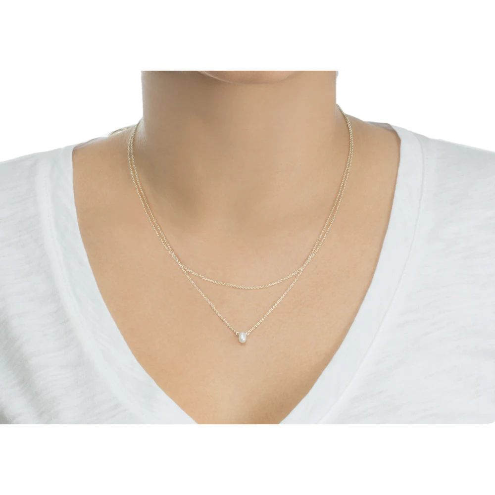 Невесты жемчужные двойной цепи Цепочки и ожерелья Золото Цвет кулон ключицы моде