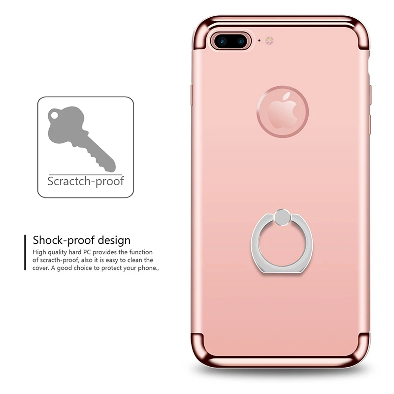 Voguery кольцо Подставки чехол для iphone 8 задняя крышка с держателем 3 в 1 жесткий Iphone