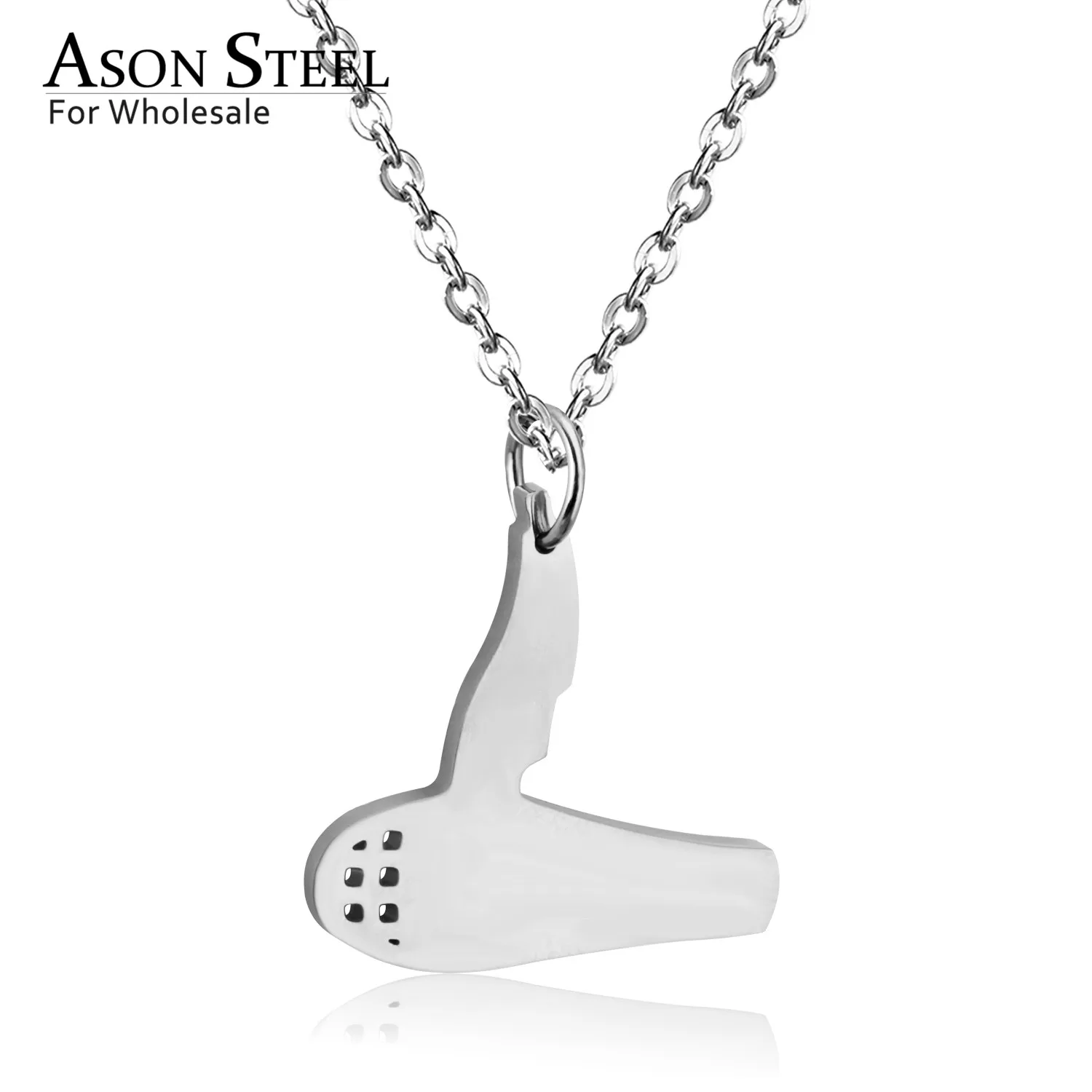 Женская и Мужская подвеска в виде фена ASON из нержавеющей стали