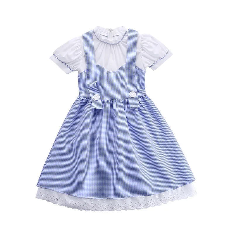 

Wizard of oz Dorothy Costume Girl Dress Up Suit Kids Children Halloween Fancy Party Dorothy Princess Maid Cosplay Outfit