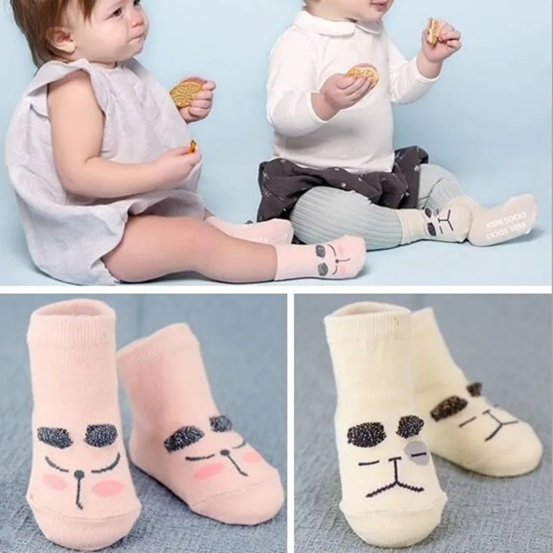 2020 New Spring Baby Socks Newborn Cotton Boys Girls Cute Toddler Asymmetry Anti-slip Socks