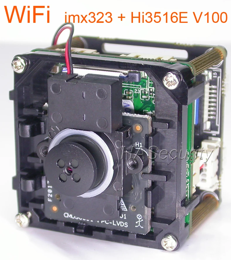 Wi-Fi, специальные 3,7 мм объектив H265 H264 1/2. " sony Exmor IMX323 CMOS+ Hi3516E V100 CCTV IP камера Модуль платы блока программного управления+ IRC+ FPC Антенна