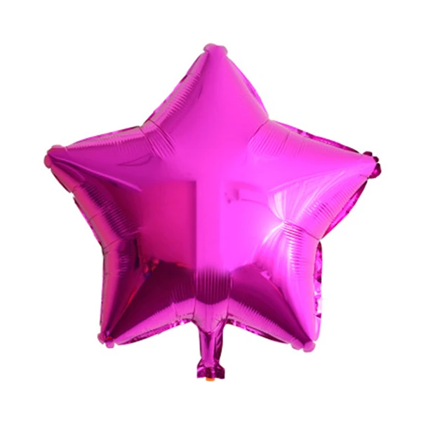 Rose 12 шт. детские Душ девочки 18 дюймов Розовый Белый Звездные гелиевые фольгированные шары с днем рождения принадлежности 1-й вечерние воздушные шары для украшения - Цвет: Rose