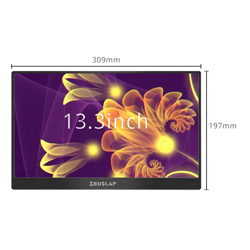 15,6 дюймов HDMI HD 1080P HDR type-C портативный монитор ips экран Автомобильный дисплей для PS4 xbox PC компьютер/динамик/мобильный телефон - Цвет: 13.3inch