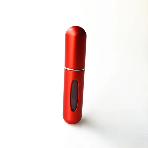 Red Портативный 5 мл дорожный мини-контейнер алюминиевый многоразовый парфюм пустая бутылочка с распылителем косметические контейнеры флакон для духов 1 шт - Цвет: Red