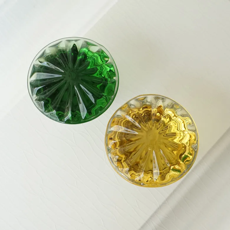 1 шт. цветочные хрустальные ручки комод ящика желтые зеленые прозрачные стразы