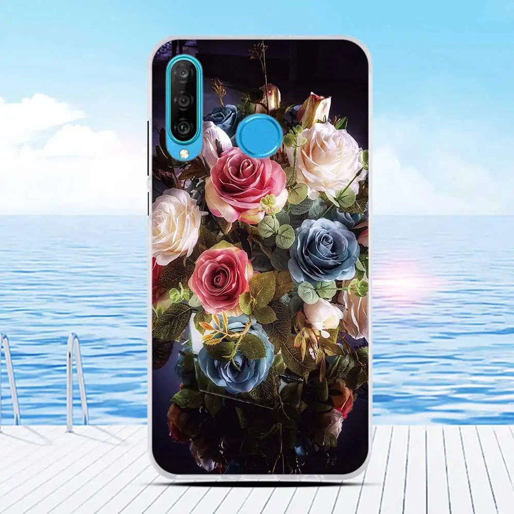 Чехол сумочка для Huawei P30 Lite ТПУ силиконовые чехлы P 30 задний мультяшный чехол p30