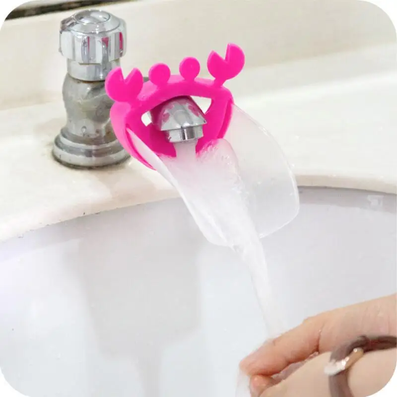 Durable Faucet Extender Washing Hands Bathroom Sink Lovely Crab Shape Water Tap LX4676 | Дом и сад