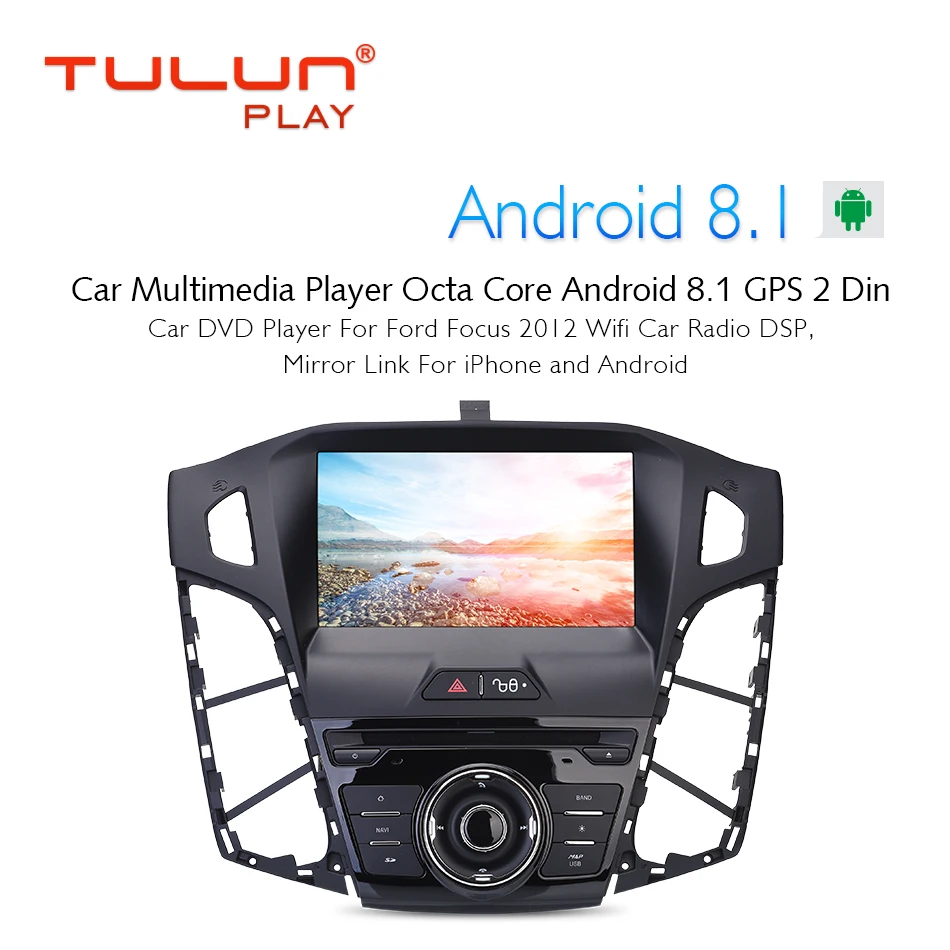 Автомобильный мультимедийный плеер Восьмиядерный Android 8 1 GPS 2 Din dvd-плеер для FORD Focus