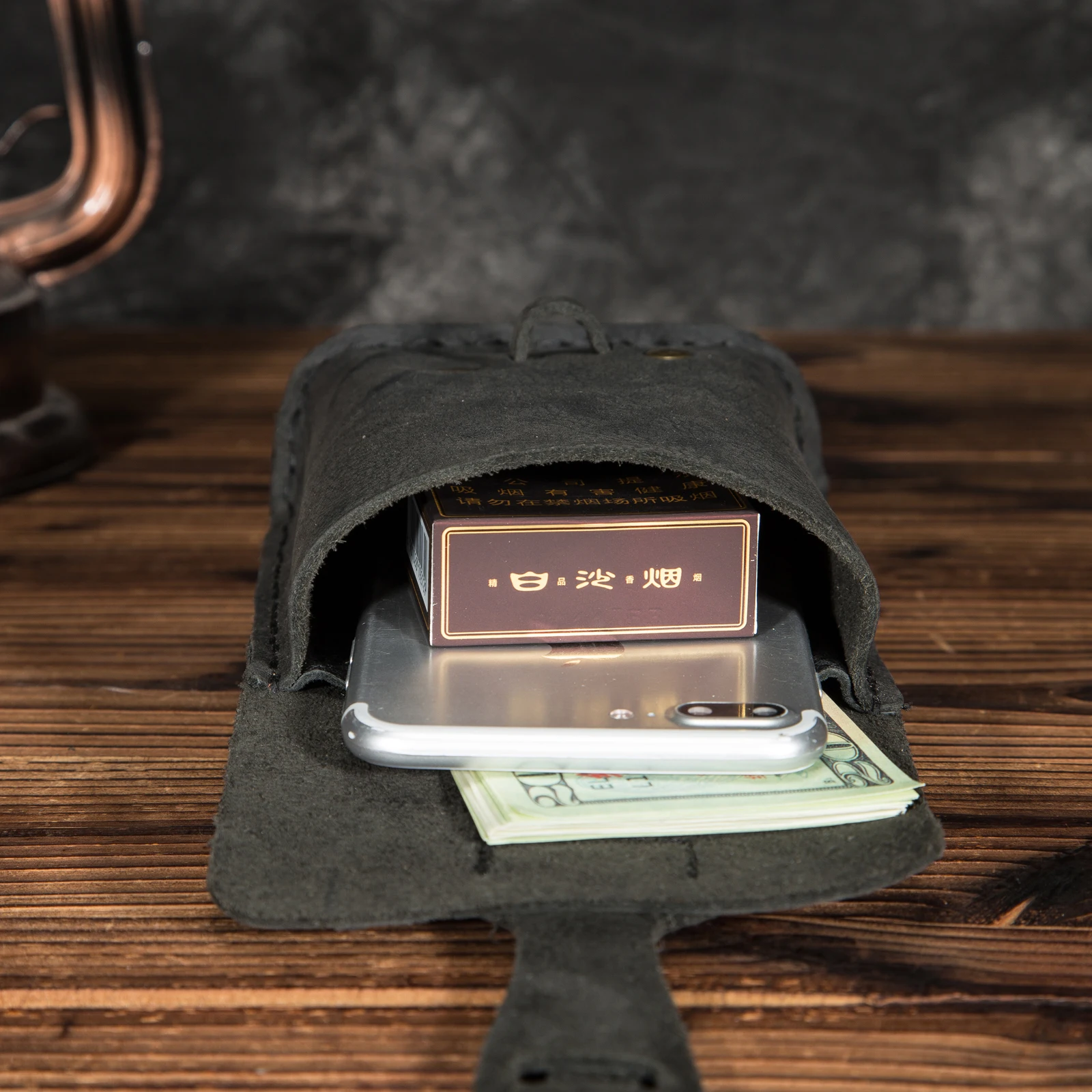 Модный качественный кожаный маленький летний кошелек с крючком дизайнерская