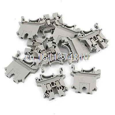 

10 Pcs UK2.5B Mounted Screw Clipping Terminal Block 2.5mm2 Wire Range 800V 32A