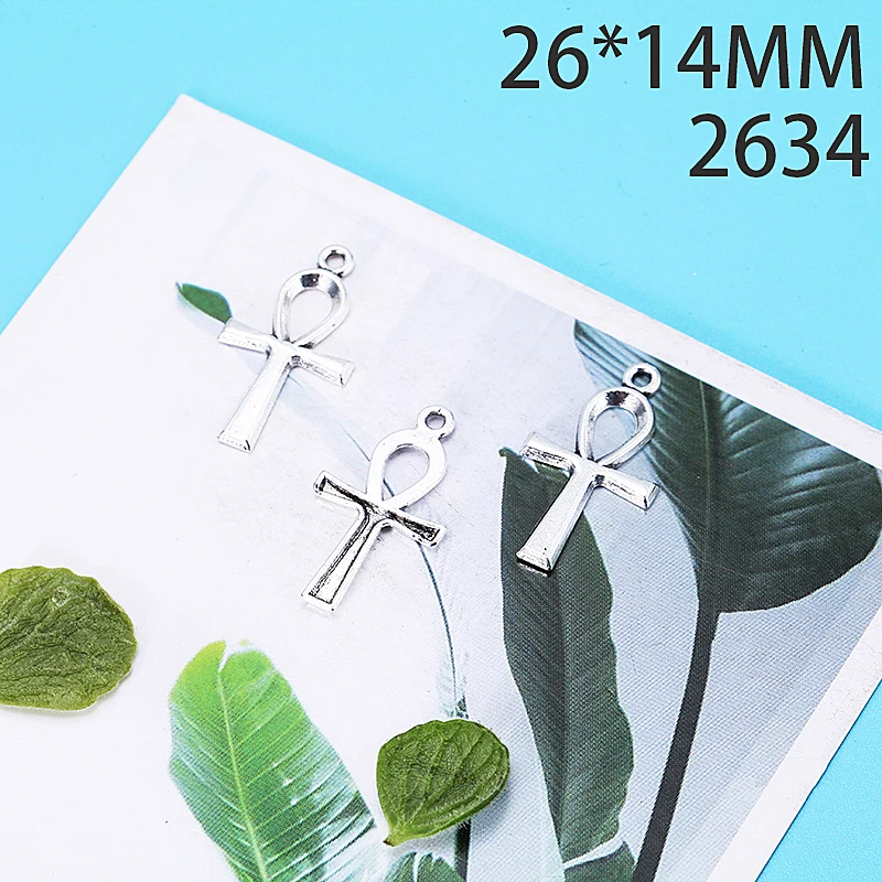 

26*14mm 20pcs Cross Alloy Pendant For Diy Jewelry Making 2 Colors Antique Silver Antique Bronze No.2634