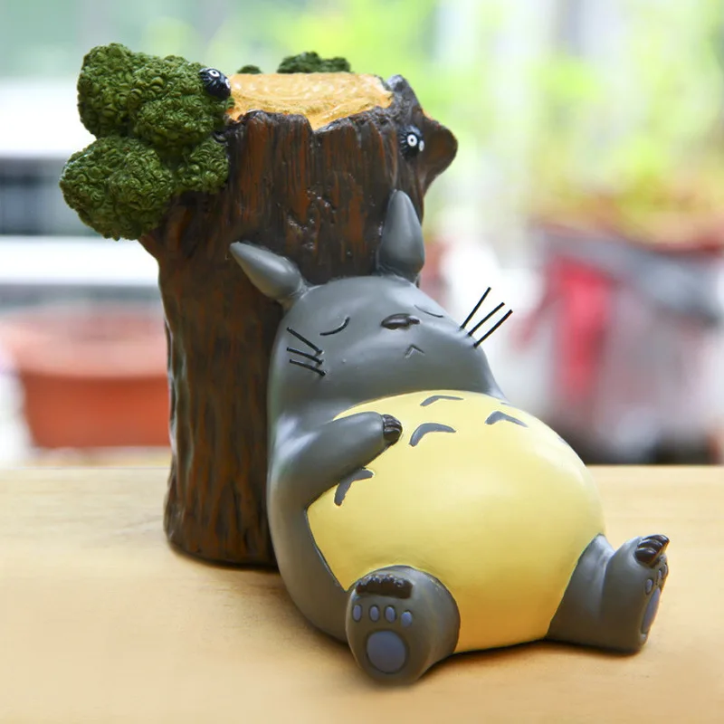Хаяо Миядзаки Кели кошка спальный Тоторо DIY Статуэтка для ландшафтного дизайна