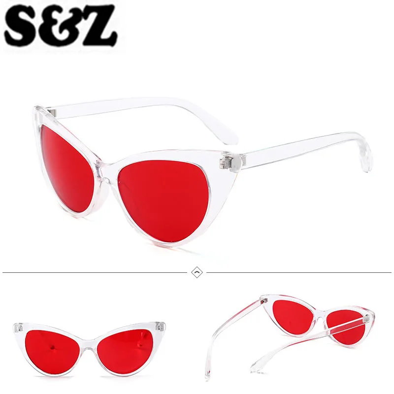 2017 новые солнцезащитные очки женские модные кошачий глаз Ретро Горячее Красное