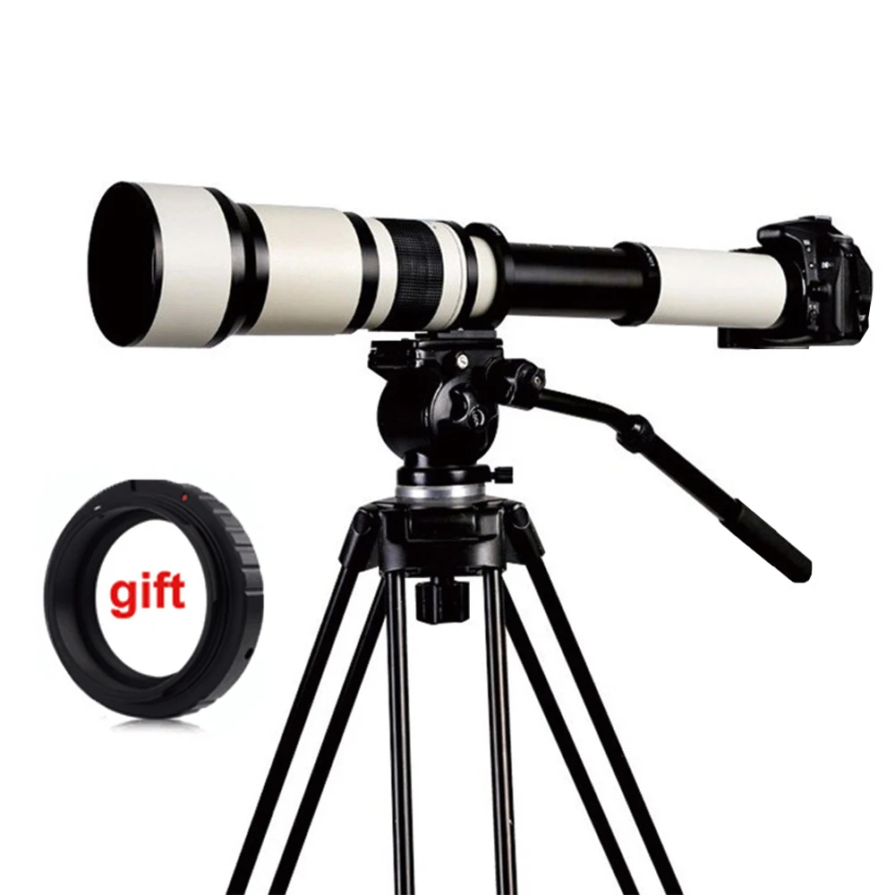 650-1300 мм F8.0-16 супер телеобъектив ручной зум объектив+ T2 адаптер для DSLR Canon Nikon Pentax Olympus sony A6300 A7RII/GH4 GH5