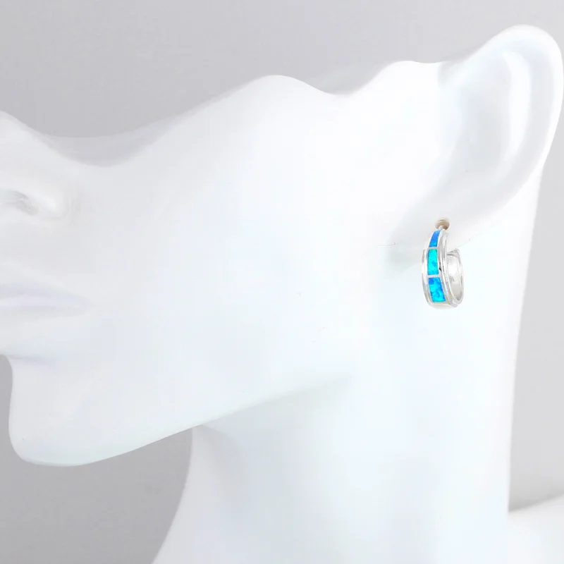 ROLILASON лидер продаж брендовый дизайн голубой огненный опал серебряные