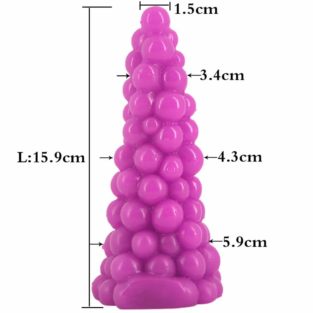 Grape Big Dildo Anal Plug Anus Massage Stimulate Female Masturbator Huge Flirting Sex Toys for Women Lesbian Products | Красота и