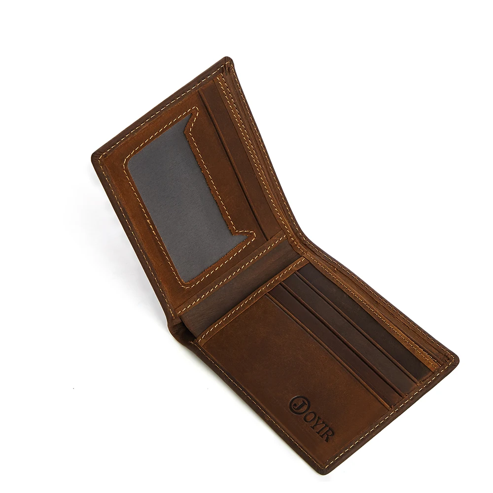 

Men Wallet Leather Genuine Men Wallets Photo Holder ID Credit Card Holder Vintage Card Holder Carteira Masculina Men's Gift