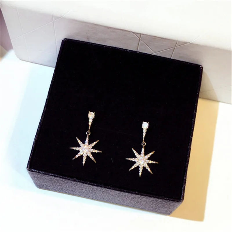 Женские длинные висячие серьги Charmwin с цветком от солнца стразы ювелирные изделия