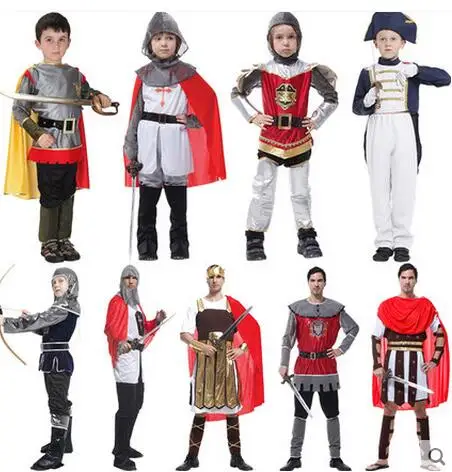 2016 Детский Костюм Рыцаря-воина костюм римского воина карнавальный для Хэллоуина